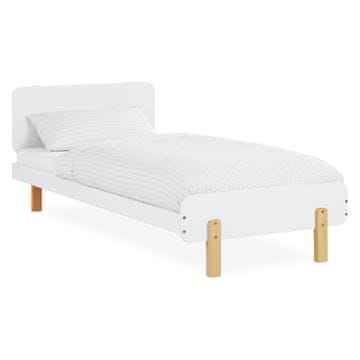 Homestyle4U Enoposteljna postelja, 95x76,5x209 cm, bela