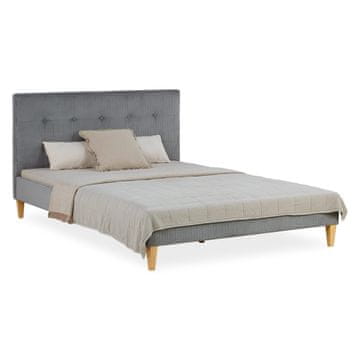 Homestyle4U Posteljni okvir, 145,5x95x211 cm, siva