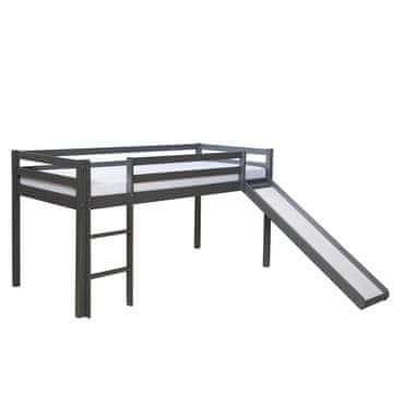 Homestyle4U Pograd s toboganom, 207,5x110x219,5 cm, siva