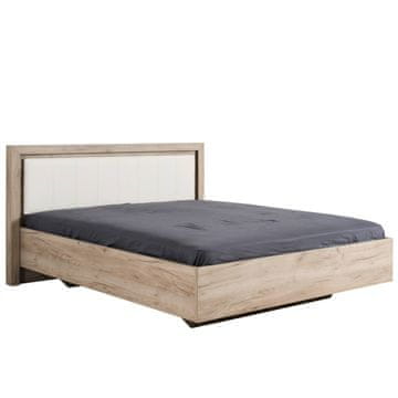 Homestyle4U Posteljni okvir, 178,5x100,5x208 cm, rjav, bel