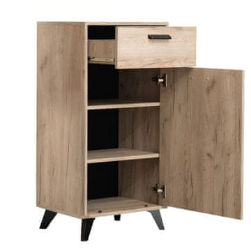 Homestyle4U Predsobi pohištveni komplet, 5-delni, 175x192x35 cm, siva