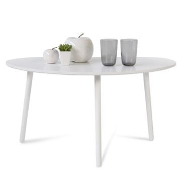 Homestyle4U Stranska mizica, 84x50x43,5 cm, bela
