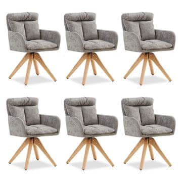 Homestyle4U Jedilniški stol set, 58,5x84x60 cm, siva