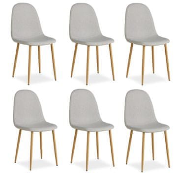 Homestyle4U Jedilniški stol, komplet, 44x88x45.5 cm, siva