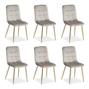 Homestyle4U Jedilniški stol, komplet, jajčasta oblika, 43,5x88x50 cm, krem
