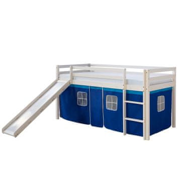 Homestyle4U Pograd s toboganom, 207,5x110x219,5 cm, modra