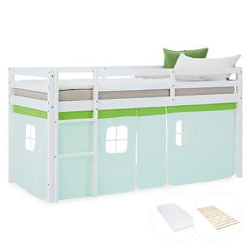 Homestyle4U Pograd, 90x200 cm, 207,5x110x99,5 cm, zelen