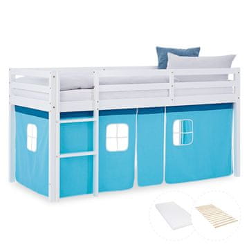Homestyle4U Pograd, 207,5x110x99,5 cm, modra, shranjevanje
