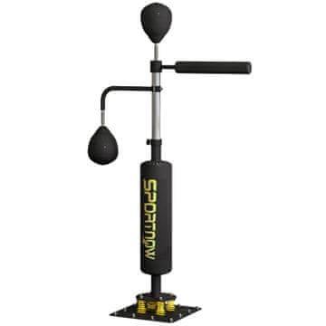 Homestar Nastavljiv stojalo za boks 107x36x140-205 cm Črno