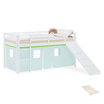 Homestyle4U Pograd, 207,5x110x217,5 cm, bela, zelena