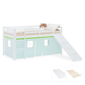Homestyle4U Pograd, 207,5x110x217,5 cm, bela, zelena