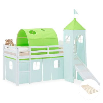 Homestyle4U Pograd, 207,5x228x217,5 cm, bela, zelena