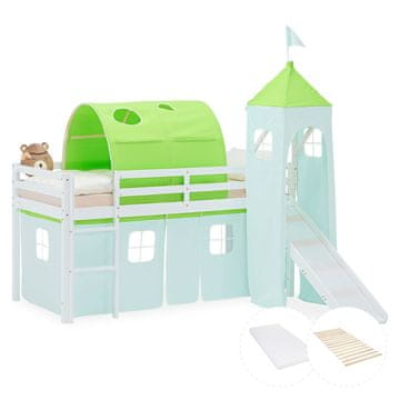 Homestyle4U Pograd, 207,5x228x217,5 cm, bela, zelena