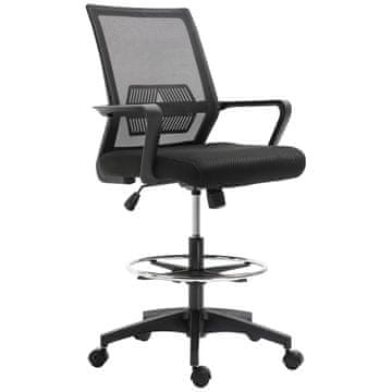 Homestar Pisarna stol z nastavljivo oporo za noge 64x59x104-124 cm črna