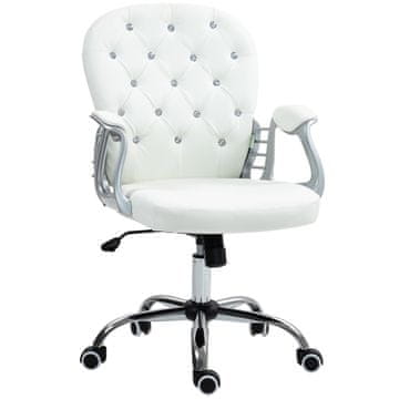 Homestar Pisarna stol ergonomski pisalni stol 59,5x60,5x93-103 cm bela