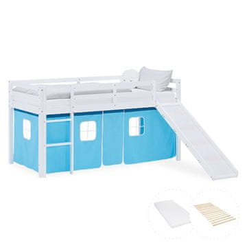 Homestyle4U Pograd, 207,5x110x217,5 cm, bela, modra