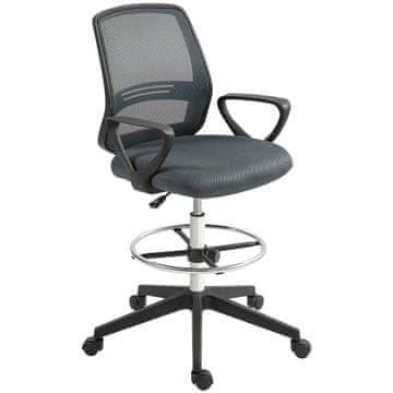 Homestar Pisarna stol Ergonomičen pisarniški stol 68x66x100-120 cm Siva