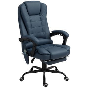 Homestar Pisarniški stol z masažo 67x67x111-121 cm modre barve
