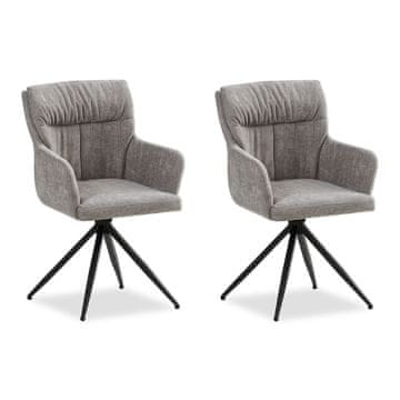 Homestyle4U Jedilniški stol set, 57x89x60 cm, siva