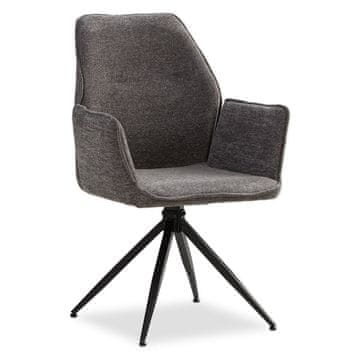 Homestyle4U Jedilni stol, 61x92,5x60 cm, siva, oblazinjen