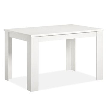 Homestyle4U Jedilna miza, 120x80x75 cm, bela, raztegljiva