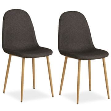Homestyle4U Jedilniški stol, komplet, 44x88x45.5 cm, siva
