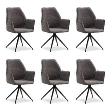 Homestyle4U Jedilniški stol set, 61x92,5x60 cm, siva