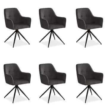 Homestyle4U Jedilniški stol, komplet, 57x85x59 cm, siva