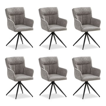 Homestyle4U Jedilniški stol set, 57x89x60 cm, siva