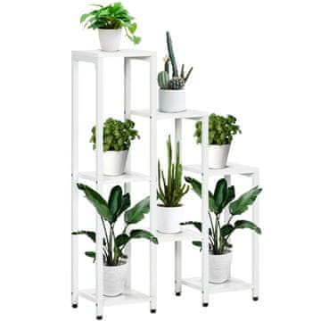 Homestar Stojalo za rastline, 7 nivojev, 65x23x94,5 cm, belo