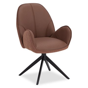 Homestyle4U Jedilni stol, 60x90x59 cm, rjav, oblazinjen