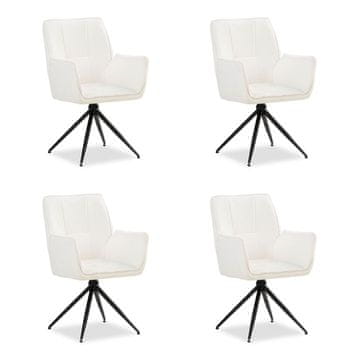Homestyle4U Jedilniški stol, komplet, 61x92,5x57,5 cm, bela