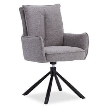 Homestyle4U Jedilni stol, 59x93,5x64 cm, siva, oblazinjen