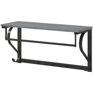 Homestar Stenski obešalnik za plašče 70x25x35,4 cm siva