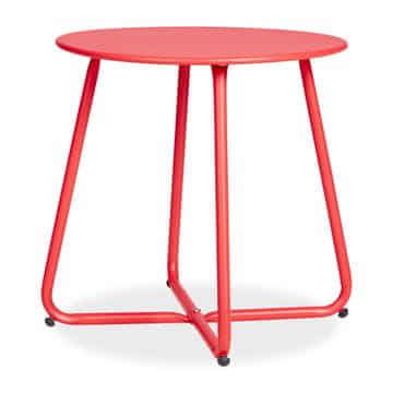 Homestyle4U Stranska mizica, 44.5x44.5x44.5 cm, rdeča