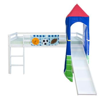 Homestyle4U Pograd, 90x200 cm, 207,5x228x219,5 cm, modra