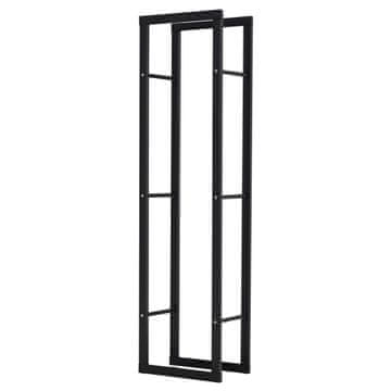 Homestar Stojalo za drva 40x25x150 cm Črno