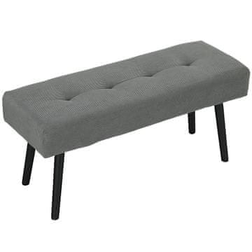 Homestar Klop 100x36x45 cm Siva, Kordura (100 % poliester), pena, jeklo