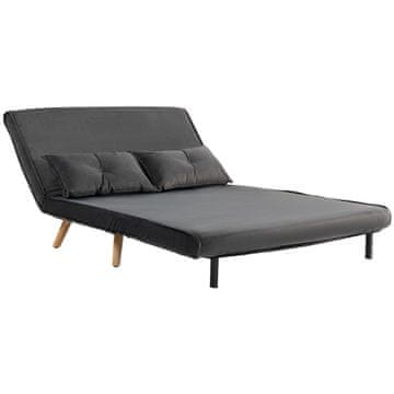 Homestar Sofa postelja 2-sedežna zložljiva 190x120x28 cm siva