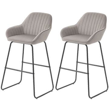 Homestar Set 2 barskih stolov 50,5x53x96 cm siva