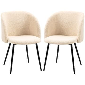 Homestar Set dveh jedilnih stolov 55x62x80 cm, bež