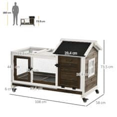 Homestar Majhen kletka za male živali 108x58x73,5 cm rjava