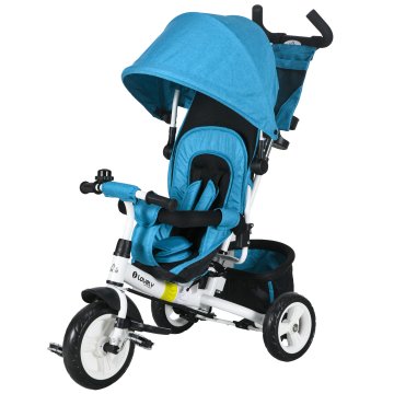 Homestar Trosilka 6-v-1 z gumbom za potiskanje in snemljivo streho 102x49x102 cm Modra