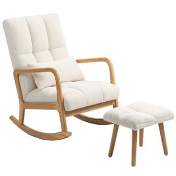 Homestar Gugalnik s taburejem 64,5x82x99 cm, bela