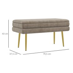 Homestar Klop za shranjevanje, oblazinjen, 79,5x37,5x43 cm, bež