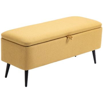 Homestar Klop s shranjevanjem 101x38.5x44.5 cm rumene barve