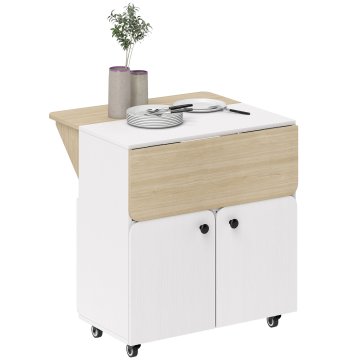 Homestar Zložljiva miza omara 70x83x75 cm bela shramba