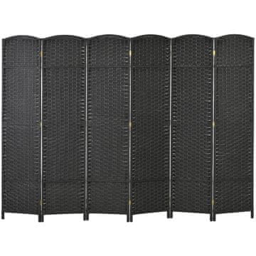 Homestar Prostorilni razdelilec 6 panelov zložljiv 240x1,6x170 cm črn