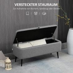 Homestar Shranjevalna klop 102x40x44 cm siva