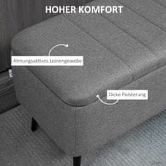Homestar Shranjevalna klop 102x40x44 cm siva